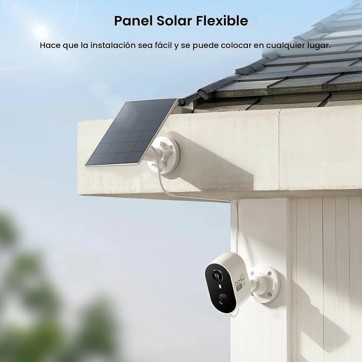 aosu Cámara solar 2K para exteriores inalámbrica, cámaras para segu...