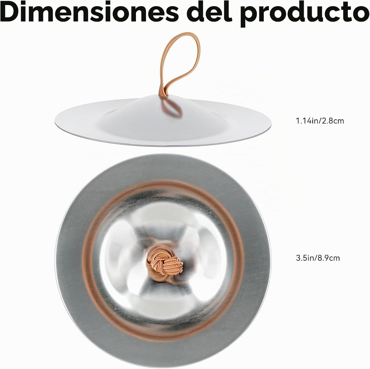 EASTROCK Mini platillos de dedo de 3.75 pulgadas con banda elástica...