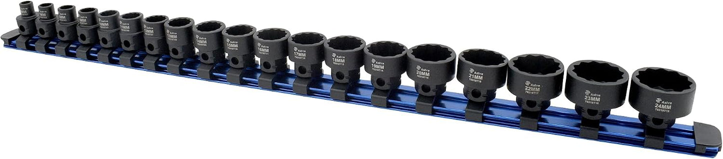 Astro Tools 78319T - Juego de llaves de vaso de impacto nano (12 pu...