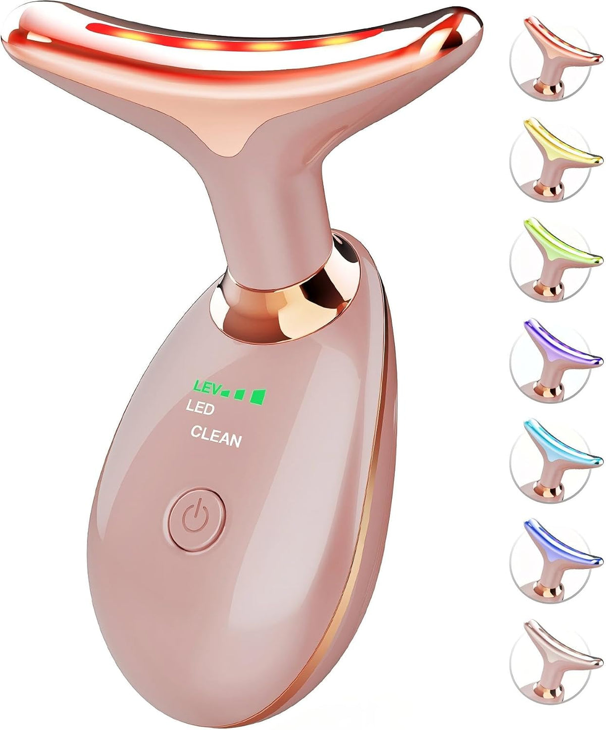 SDKWDH Terapia de Luz Roja para Cara y Cuello, Herramienta de Masaj...