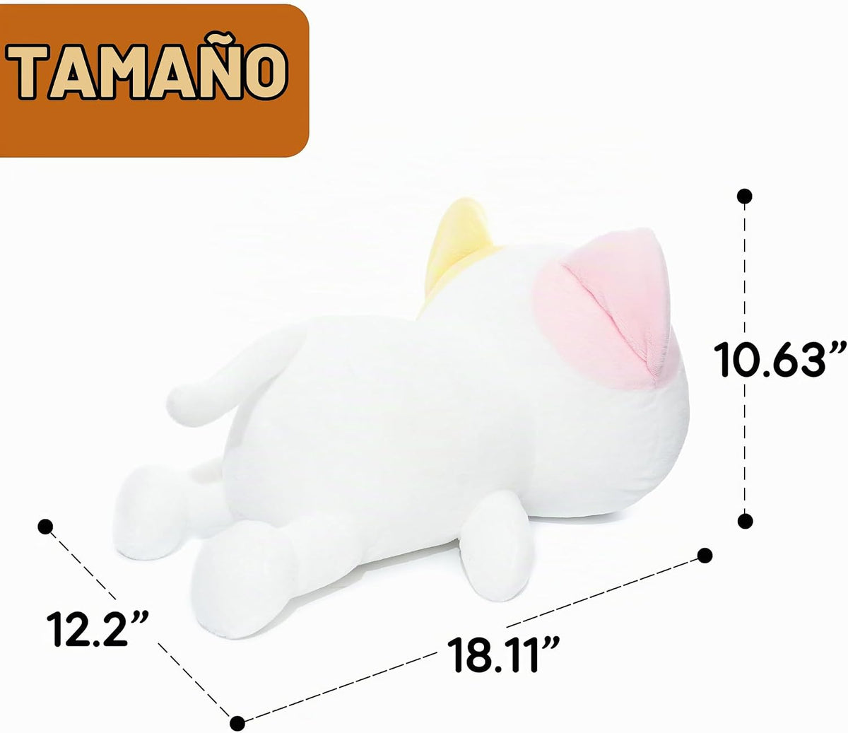 WEIGEDU - Almohada de peluche Kawaii de gato, 18 pulgadas | Juguete...