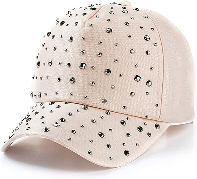 Gudessly Gorra de béisbol ajustable transpirable con diamantes de i...