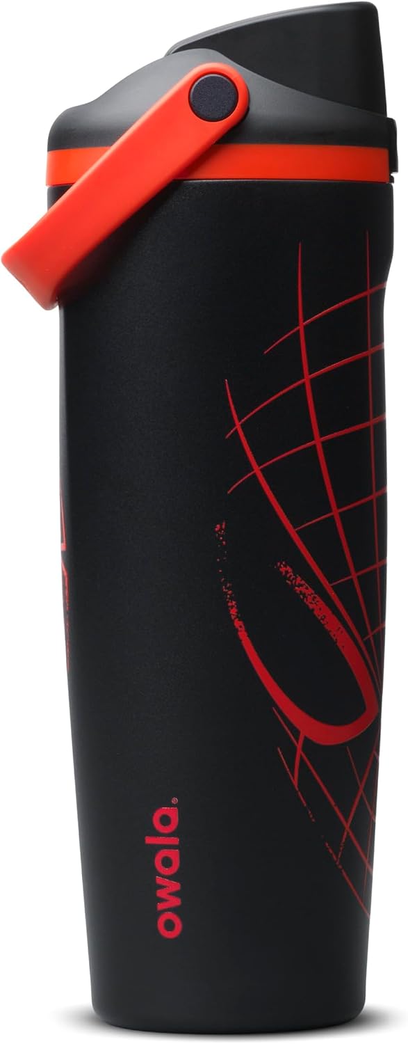 Owala Spider-Man FreeSip Sway - Botella de agua de acero inoxidable...