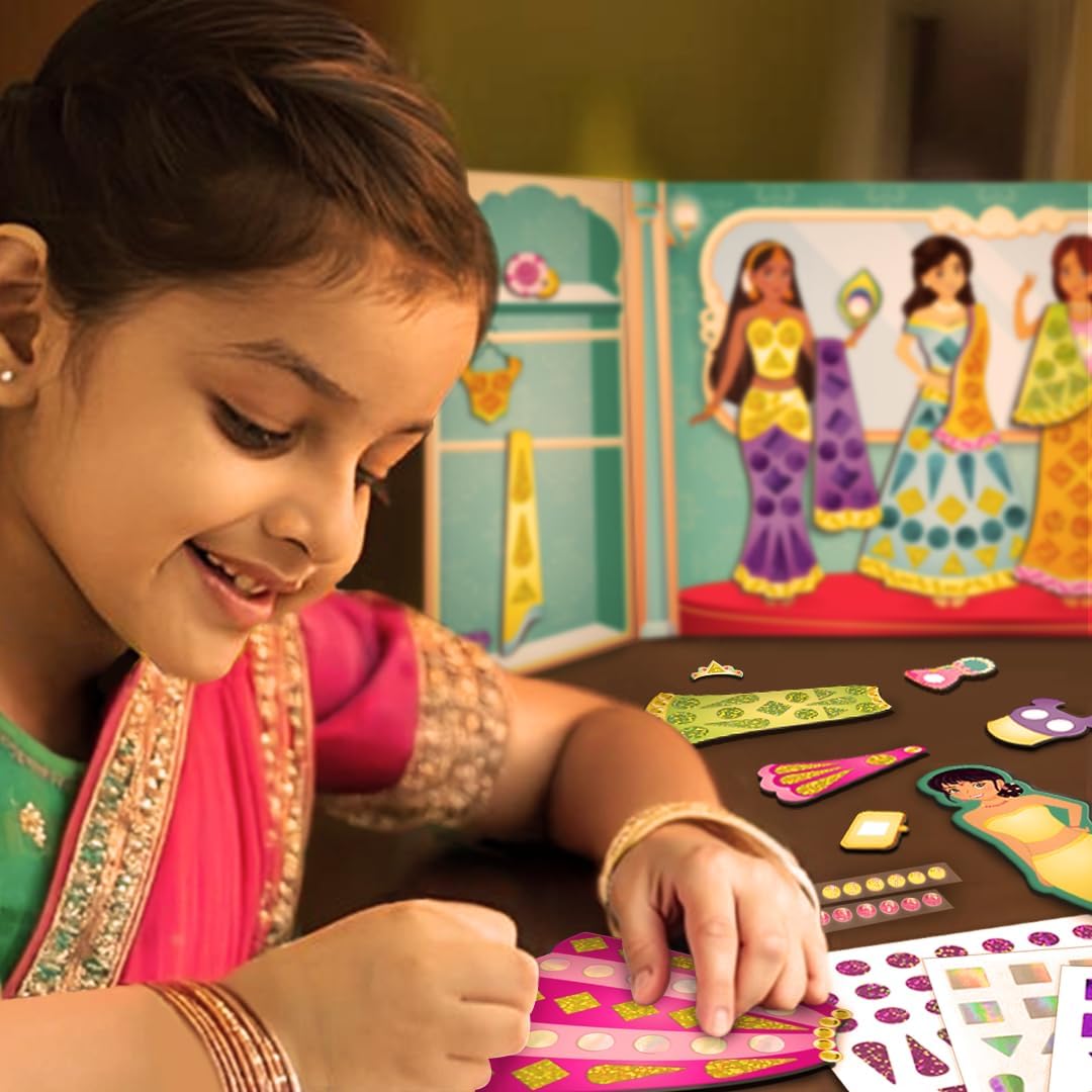 Imagimake DIY magnético de vestir - princesa india, 30 vestidos mag...