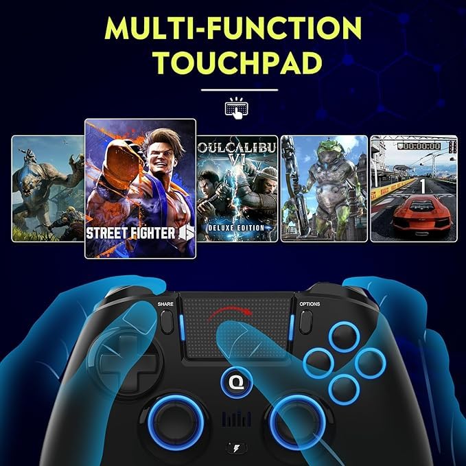Mando inalámbrico QRD Spark N5 para PS5\/PS4\/PC | Incluye converti...