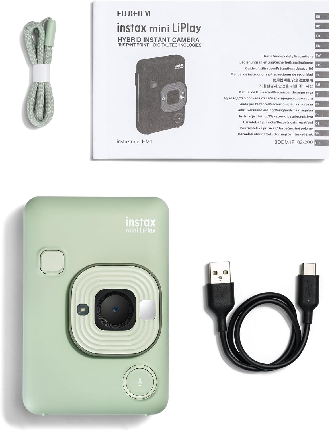 Fujifilm INSTAX Mini LIPLAY Cámara Instantánea Híbrida - Verde Matcha