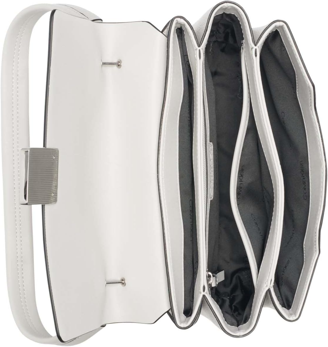 Calvin Klein Clove Bolso de hombro con solapa y triple compartiment...