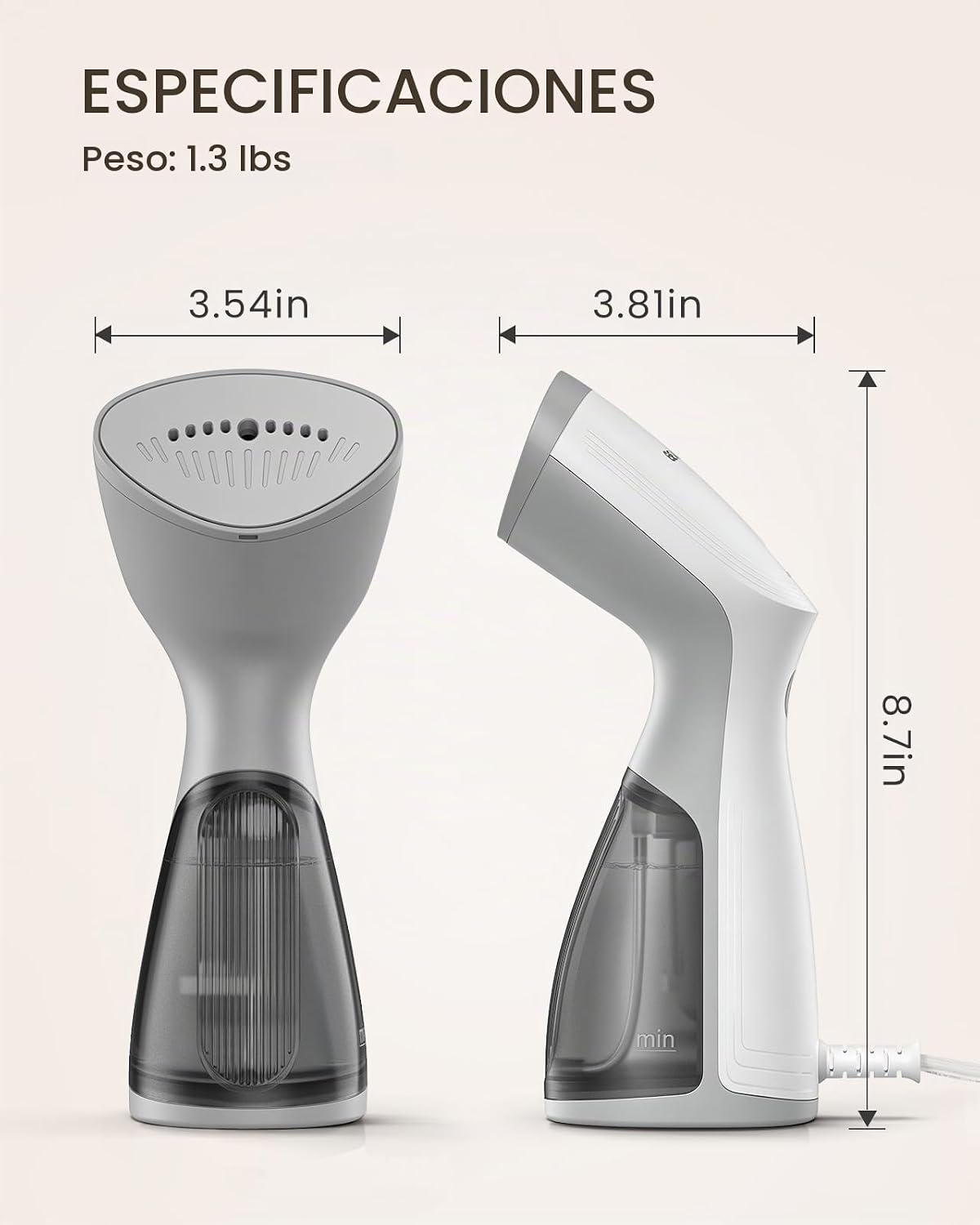 BEAUTURAL Vaporizador de viaje para ropa, voltaje dual para uso mun...