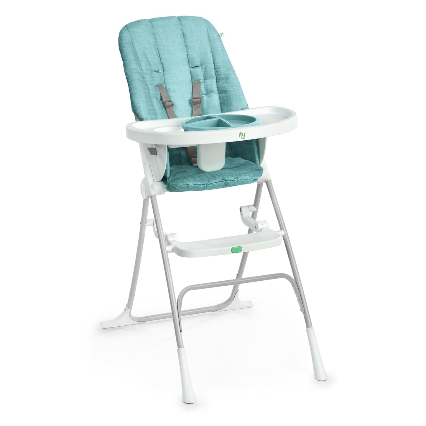 Ingenuity Sun Valley Silla alta plegable compacta para bebé, placa...