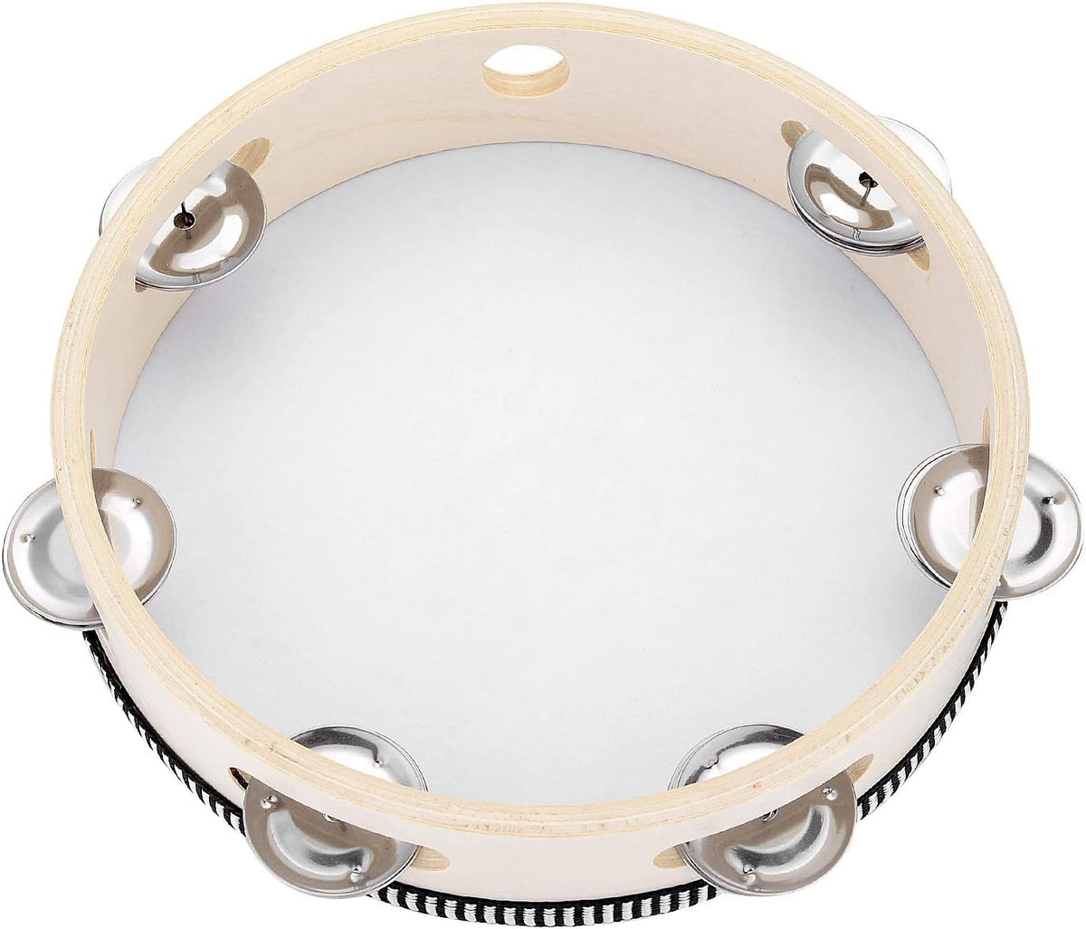 Musfunny - Tambor de mano de 6 pulgadas, de abedul y metal, para pe...