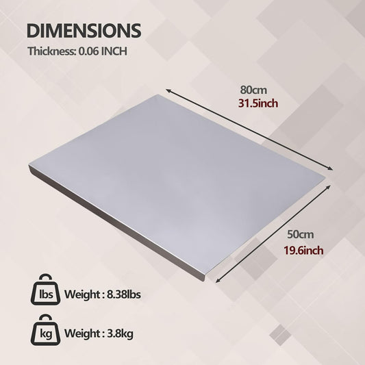 Tabla de cortar de acero inoxidable para cocina, tablas de cortar g...