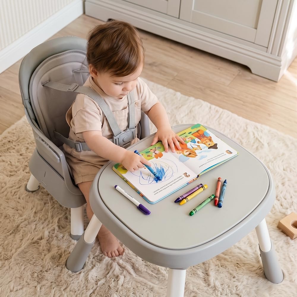 INFANS Silla alta 9 en 1, silla alta convertible para bebés y niños...