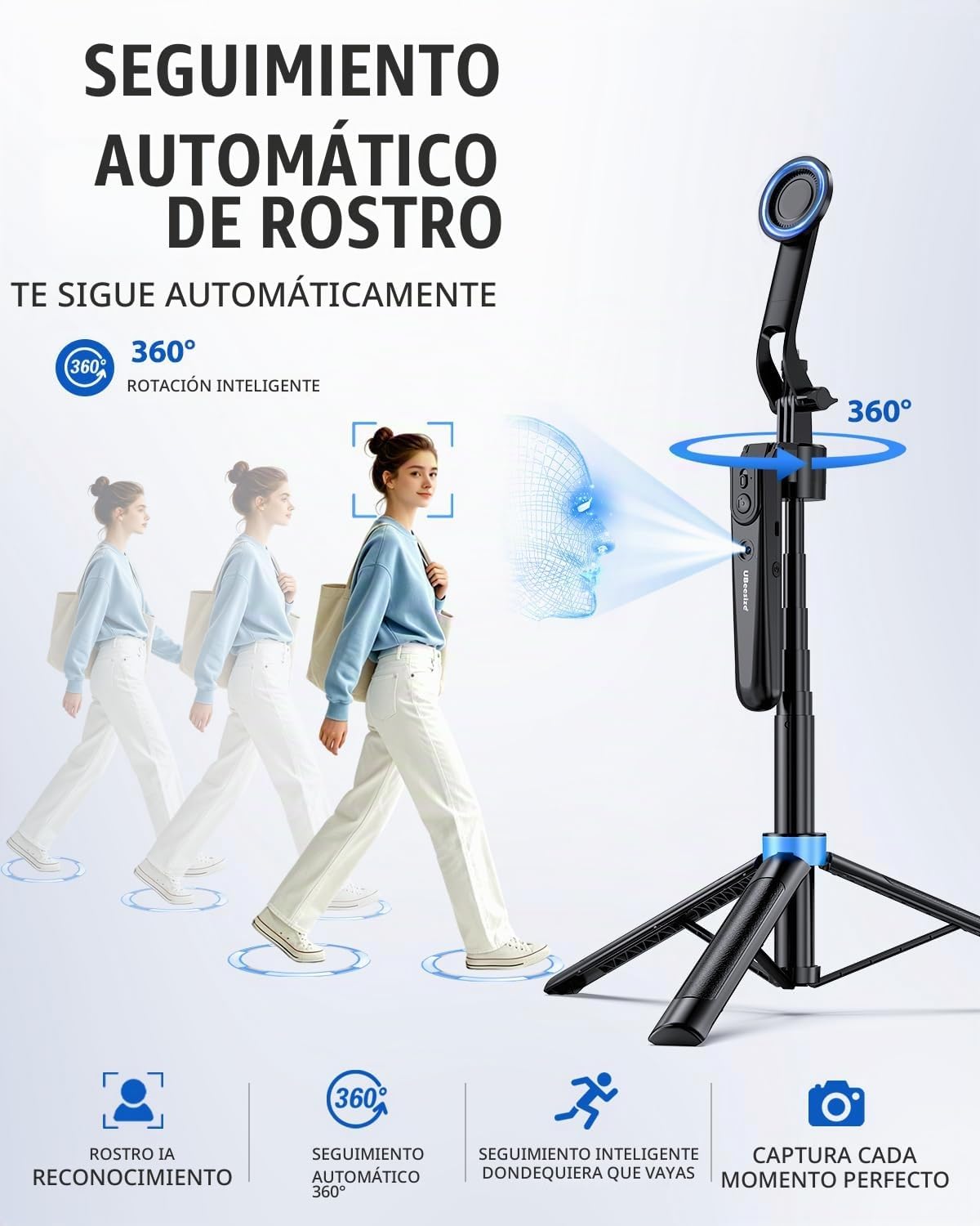 UBeesize Trípode de seguimiento facial automático de 72 pulgadas pa...