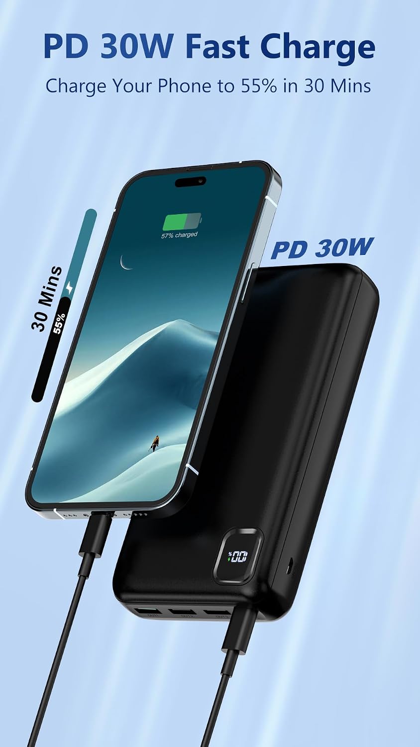 Cargador portátil Power Bank 50000mAh, paquete de baterías de carga...