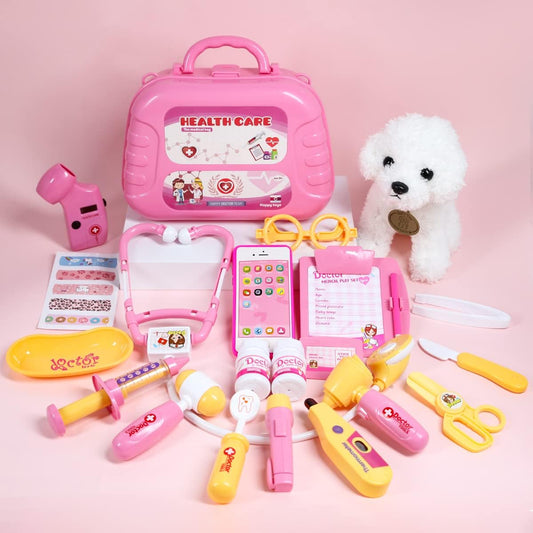 Meland Kit de médico de juguete para niñas, juego de doctor con fun...