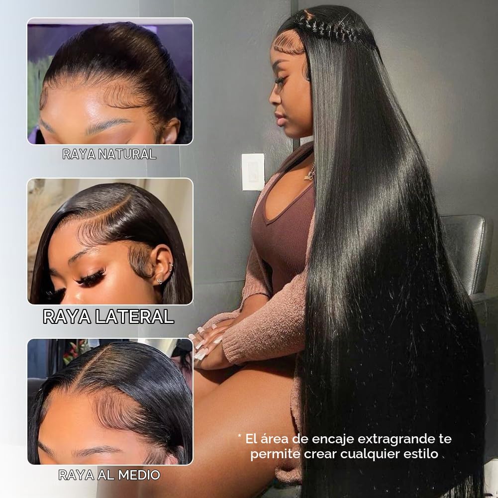 Peluca para mujeres Hermosa, de cabello humano de grado 13x4, con m...