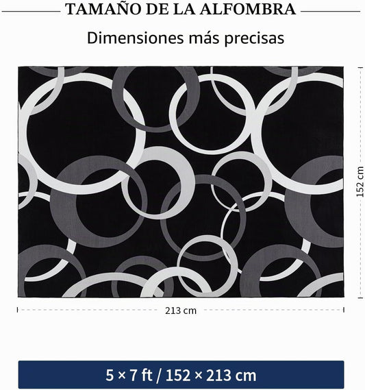 YIHOUSE Alfombras lavables de 5 x 7 pies para sala de estar, alfomb...