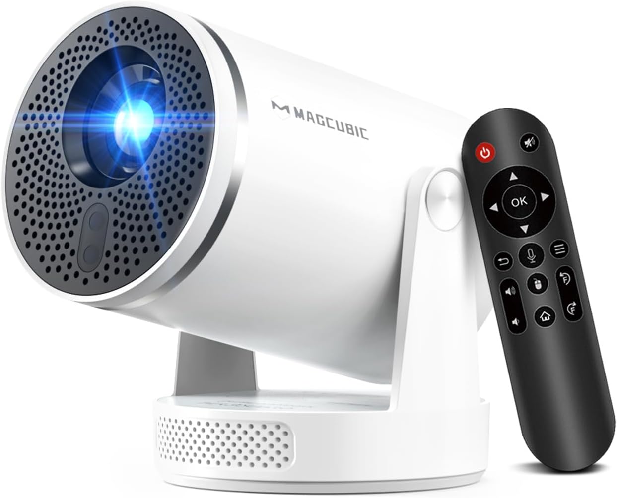 Mini proyector con Wifi 6 y Bluetooth 5.4, proyector portátil intel...