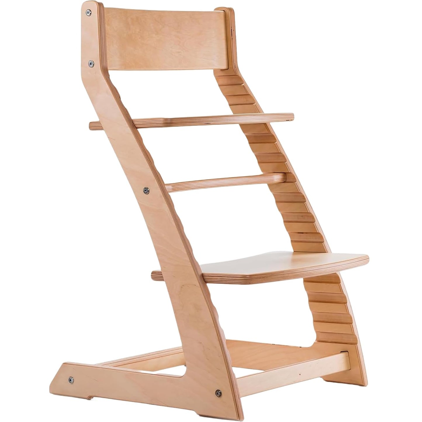 FORNEL Silla alta de madera para bebés y niños pequeños, altura aju...