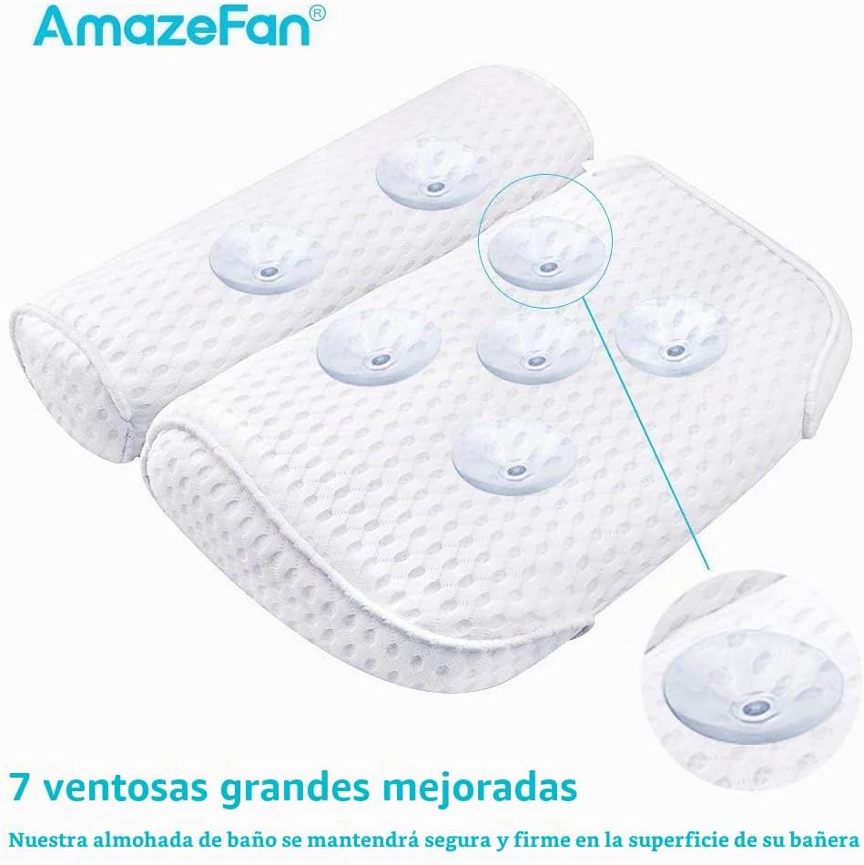 AmazeFan Almohada de baño, almohada de spa para bañera con tecnolog...