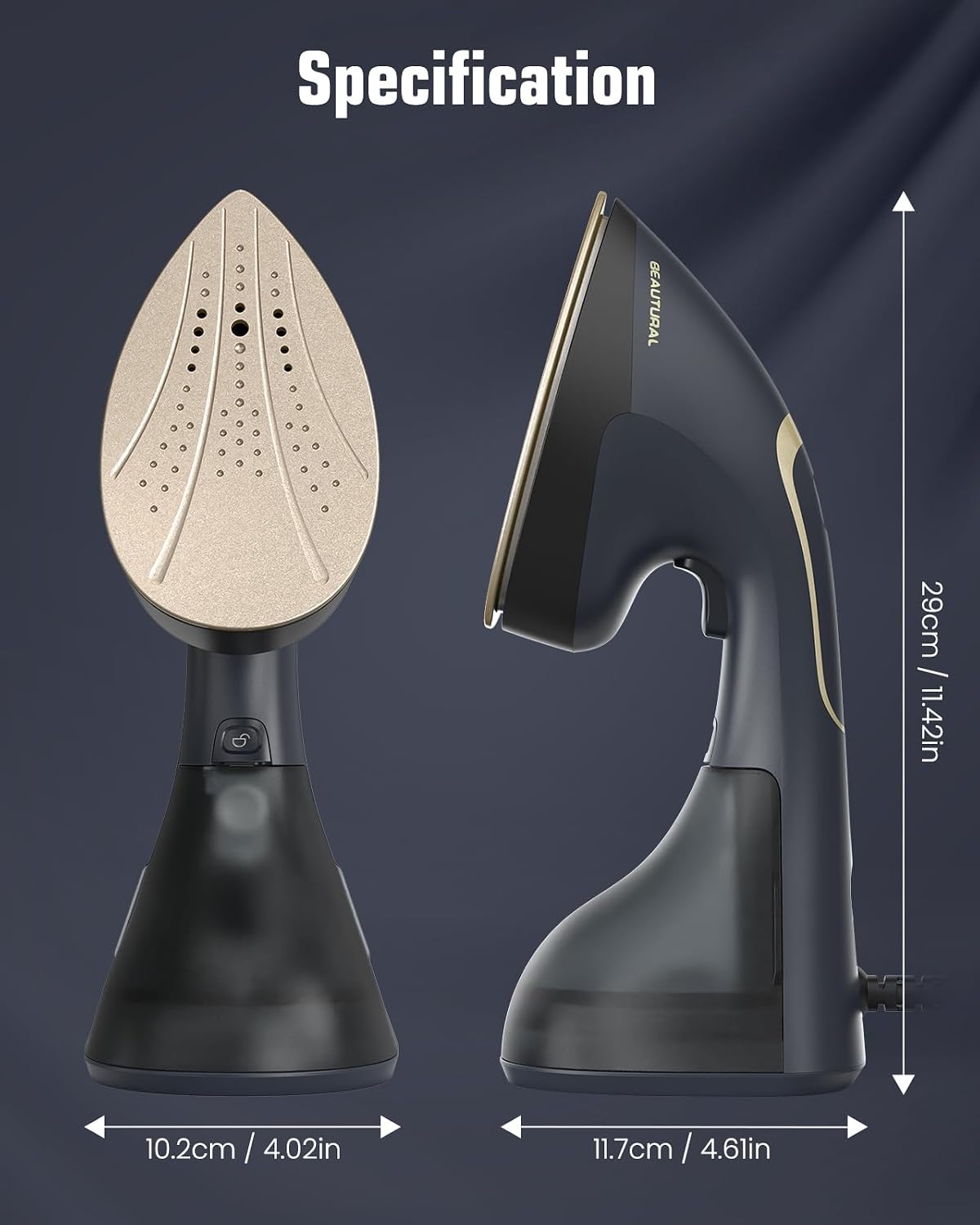BEAUTURAL Vaporizador para ropa, vapor y plancha 2 en 1, potente re...