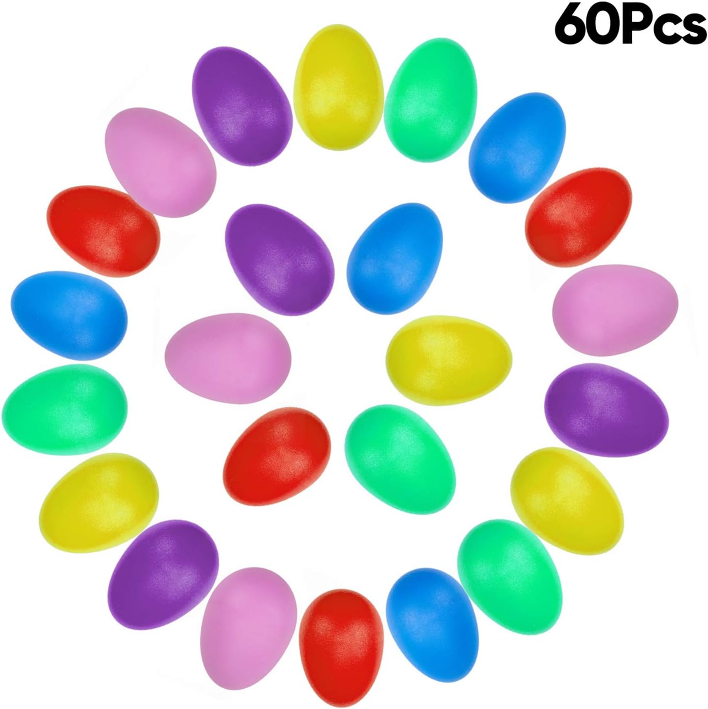 Foraineam 60 piezas de plástico para huevos - coloridos huevos de P...