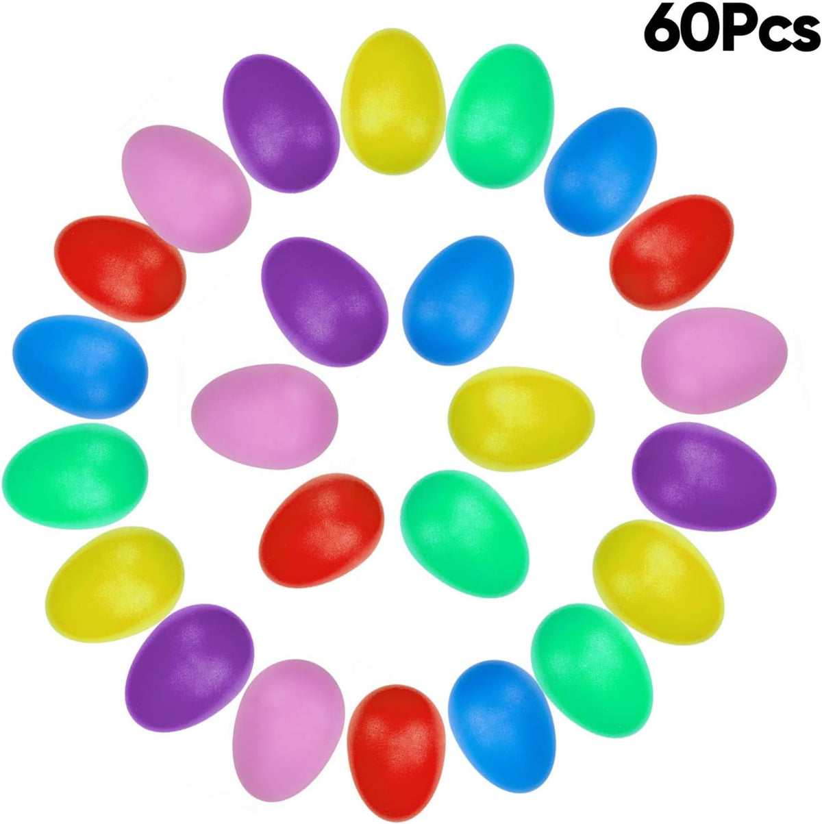 Foraineam 60 piezas de plástico para huevos \u2013 coloridos huevos...