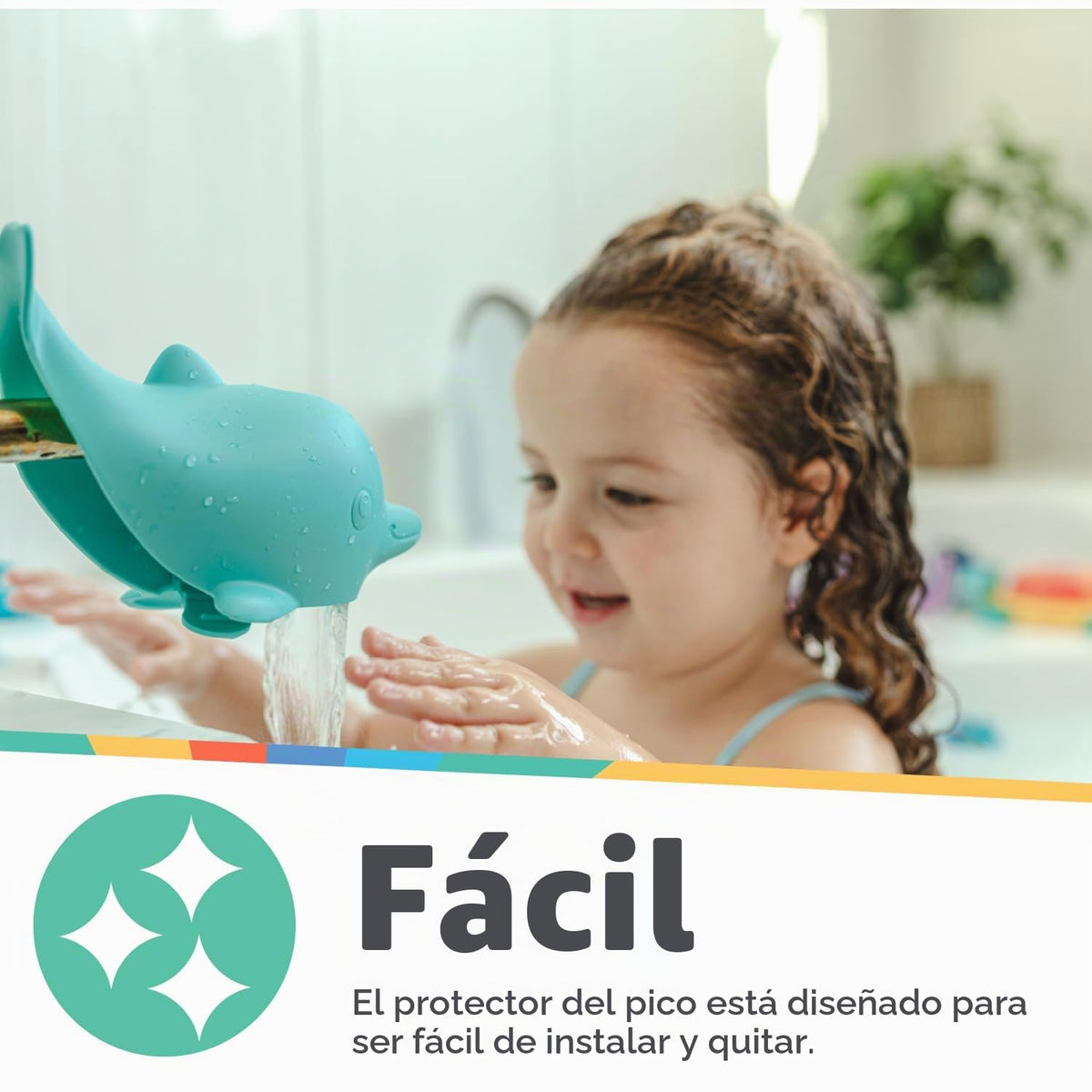 Nuby Protector de boquilla de seguridad para bañera, compatible con...