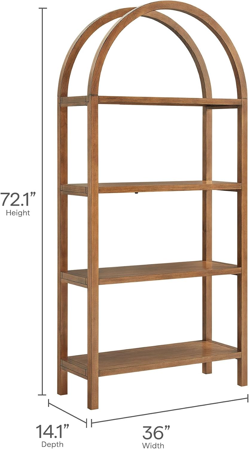 Modway Vexley - Estantería arqueada grande de 72 pulgadas en nogal,...