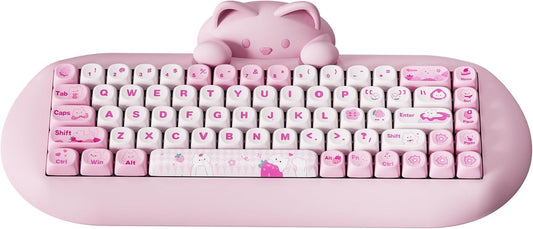 YUNZII C68 Teclado mecánico inalámbrico, diseño de 65%, intercambio...