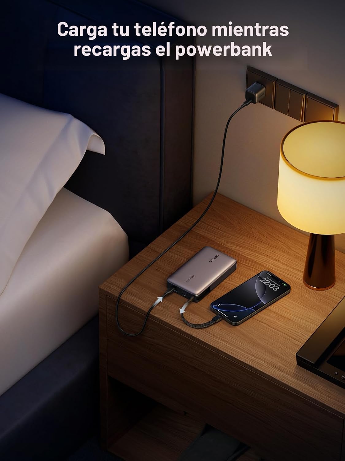 UGREEN Nexode 20000mAh 145W Banco de energía USB-C integrado | Cabl...