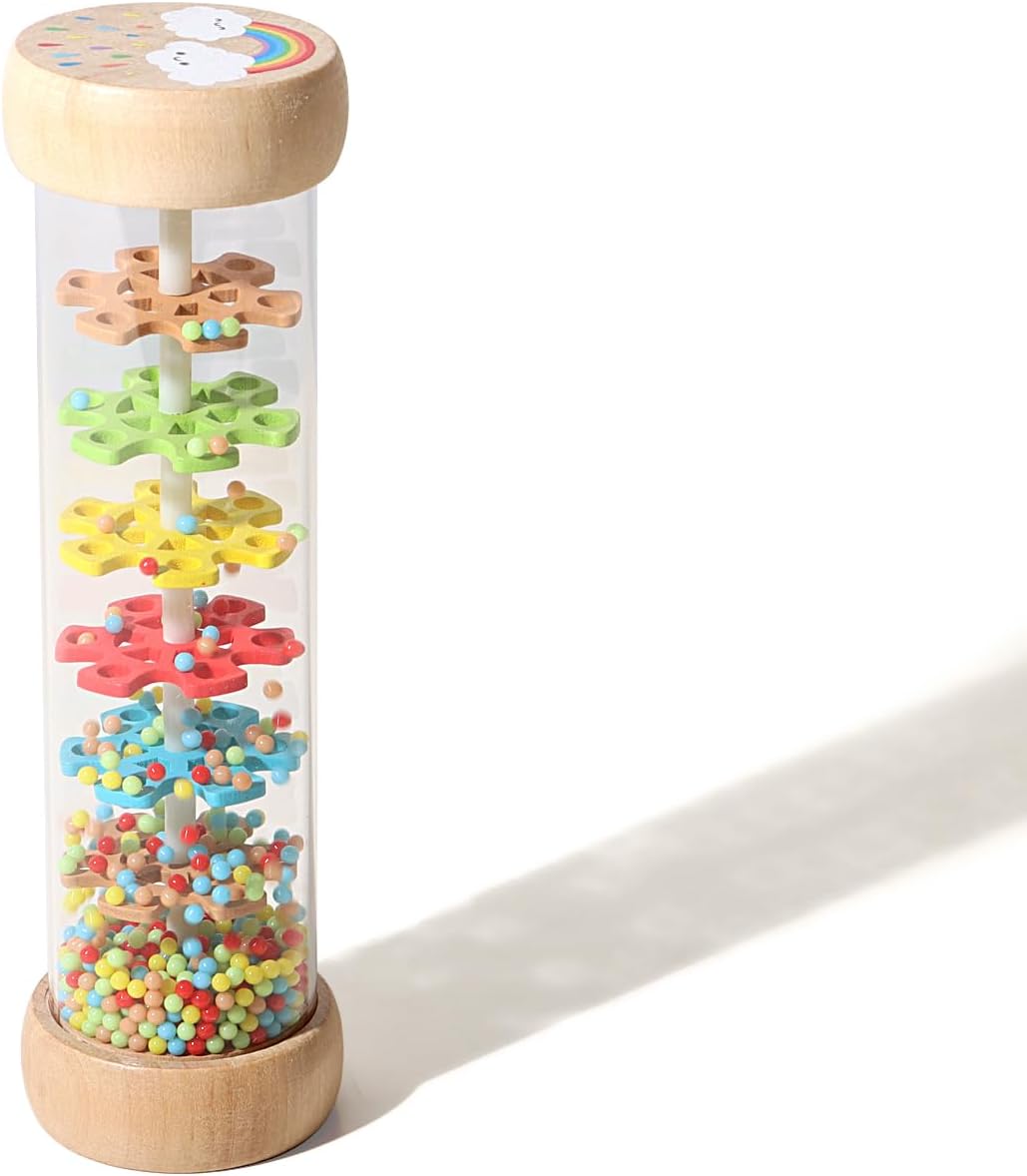 Juguete de tubo de sonido de lluvia Montessori Sensorial Sonajero R...