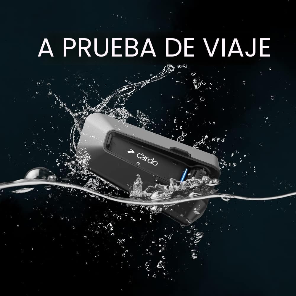 Cardo PACKTALK Edge - Auriculares de comunicación Bluetooth para mo...