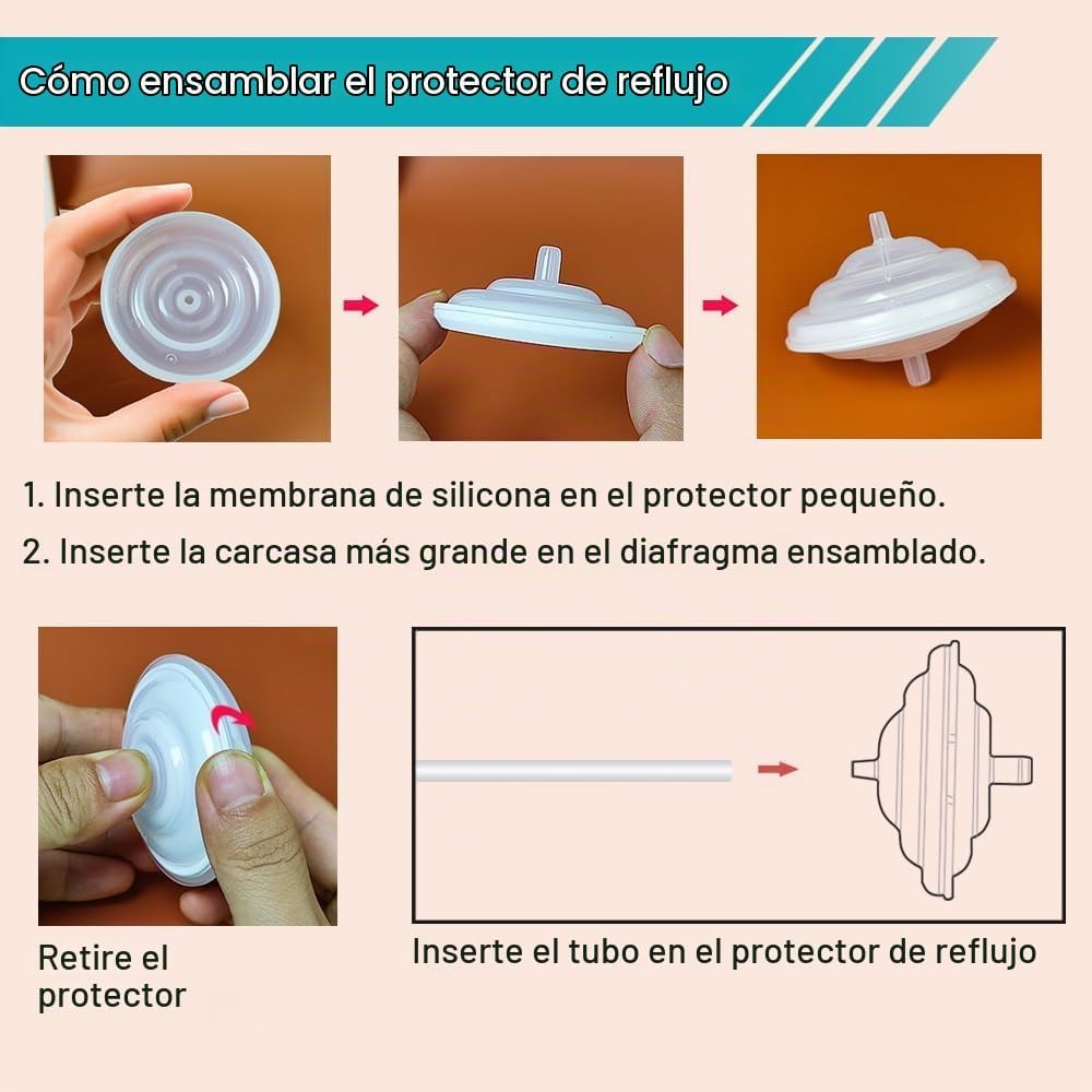 PUMPMOM-US Válvulas de pico de pato de repuesto y protector contra...