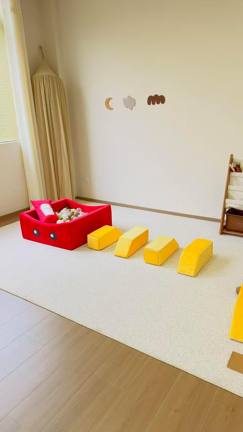 BABAMU Sofá modular para niños, diseño de caja de papas, sofá secci...