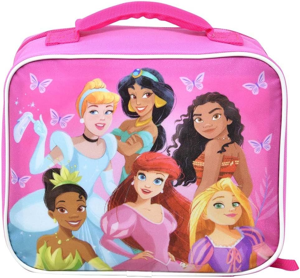 Disney Princess - Lonchera rectangular con asa, color rosa | Fiambr...