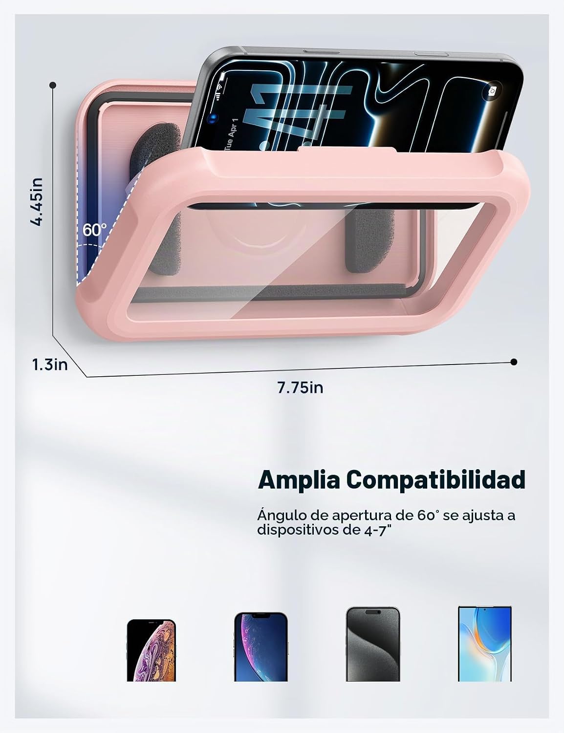 Lamicall Soporte impermeable para teléfono de ducha \u2013 Accesori...