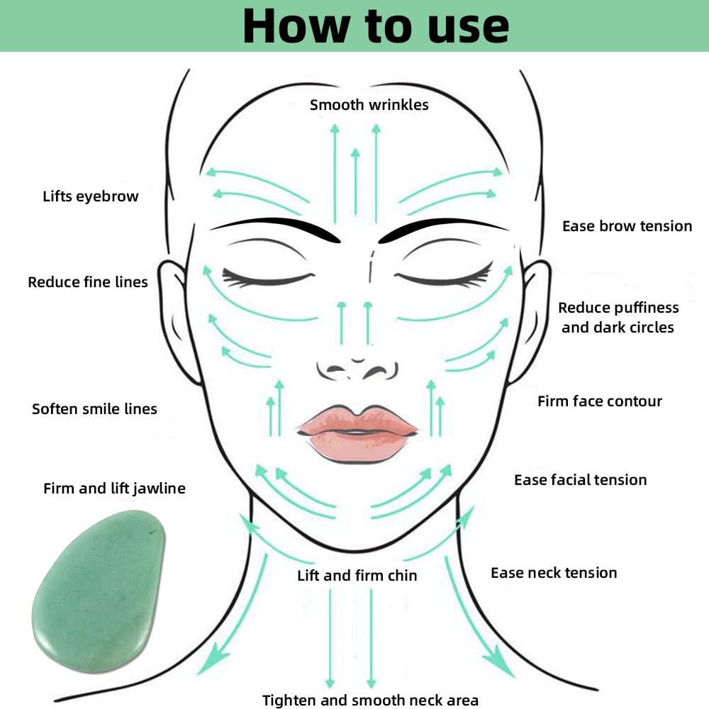 TOP SEWING Gua Sha Faciales Herramientas para Ojos Herramientas de...