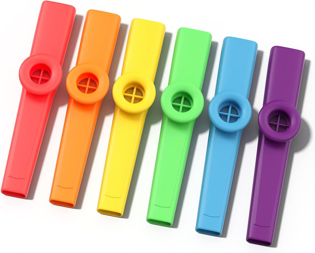 MUSCELL 36 piezas de plástico Kazoo a granel, multicolor, recuerdos...