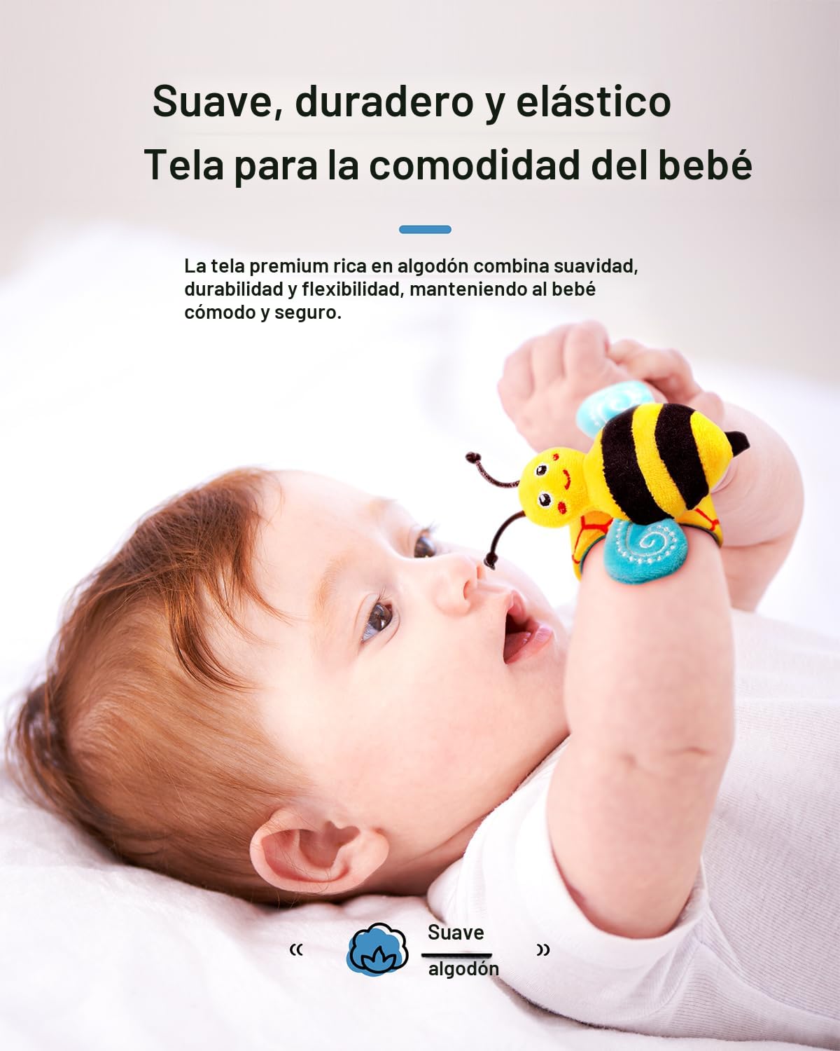 Infinno Calcetines con sonajero de muñeca y juego de calcetines con...