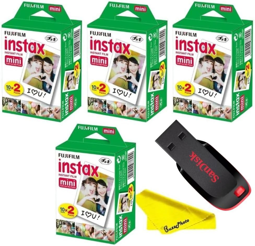 Fujifilm Película Instax Mini para cámara instantánea con unidad fl...