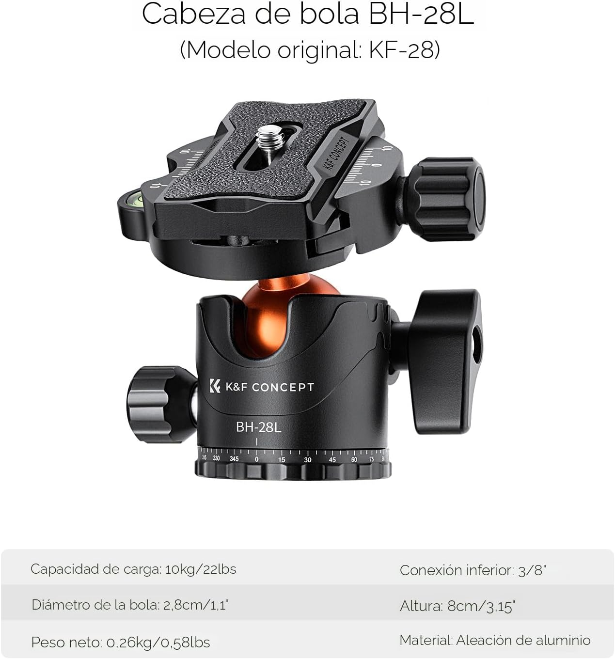 K&amp;F CONCEPT Trípode de cámara aérea horizontal ultra alta de 90...