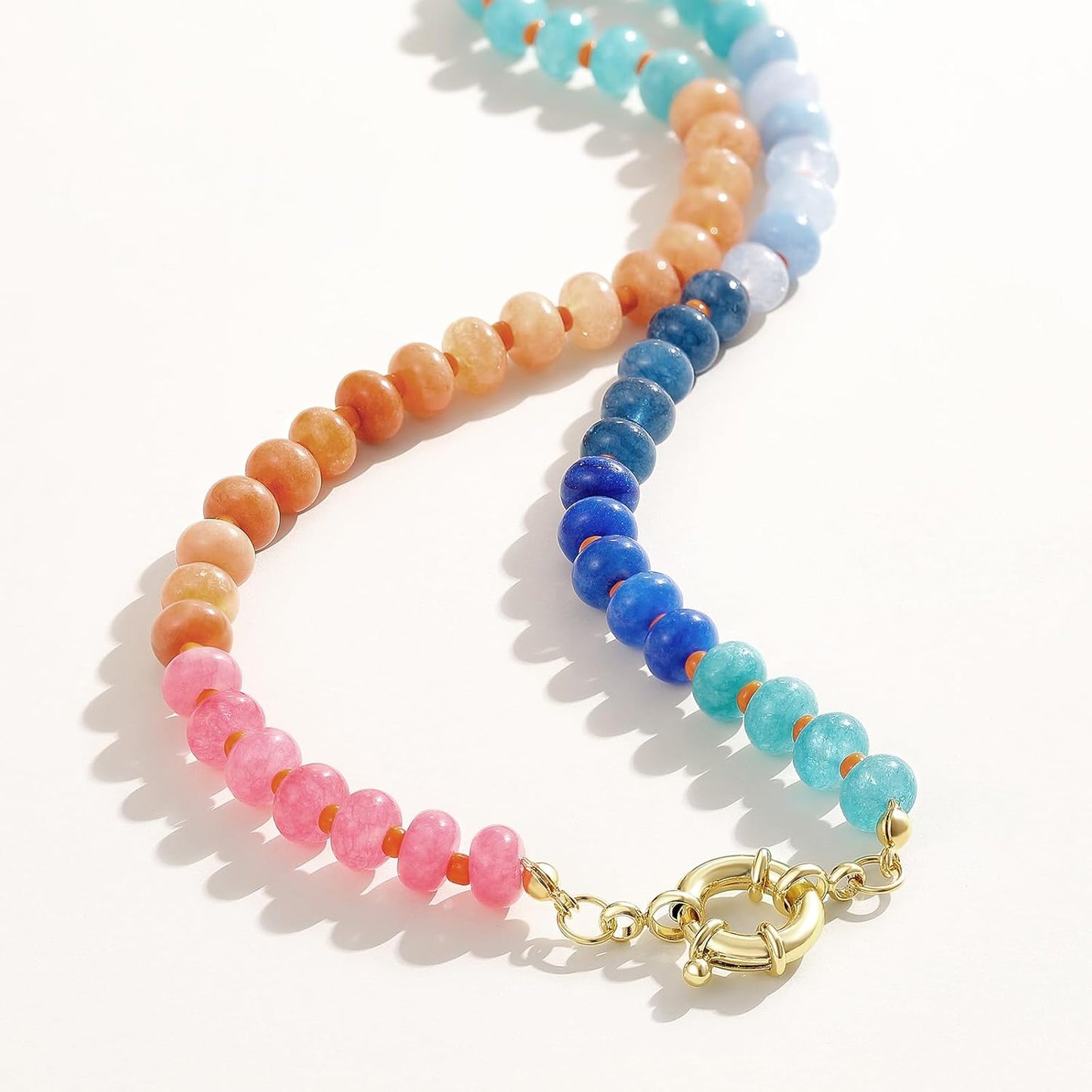 KELORIS PATH Collares de piedras preciosas con cuentas para mujer,...