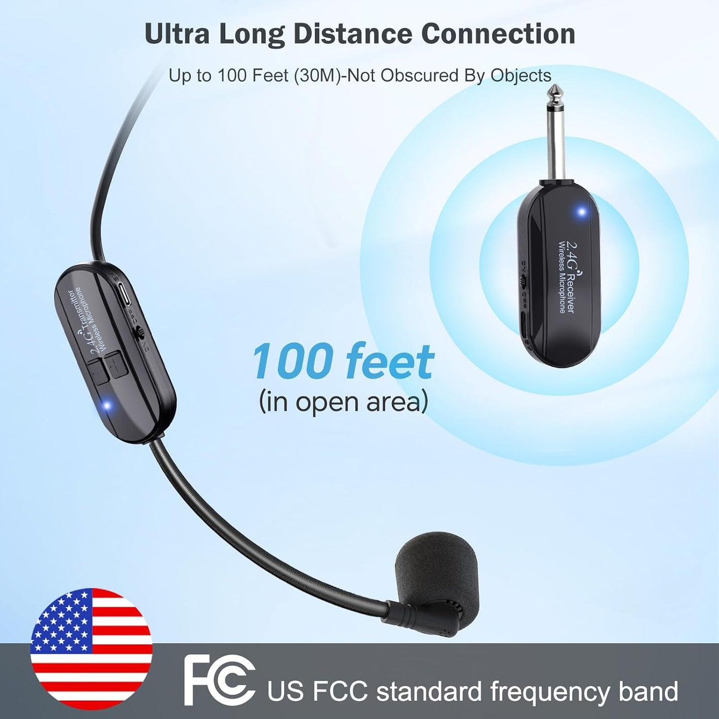 Auriculares con Micrófono Inalámbrico Doble Profesional: Micrófono...