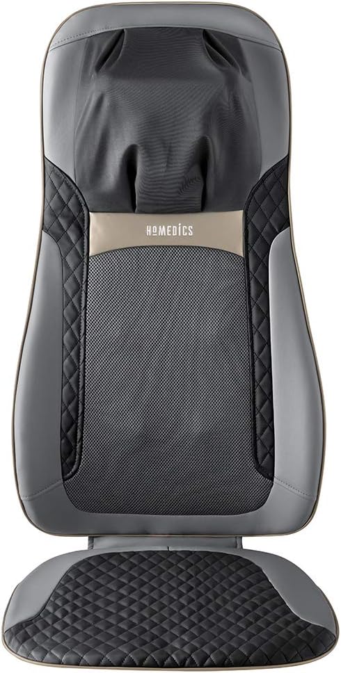 Homedics - Masajeador de espalda con calor, cojín Shiatsu para masa...