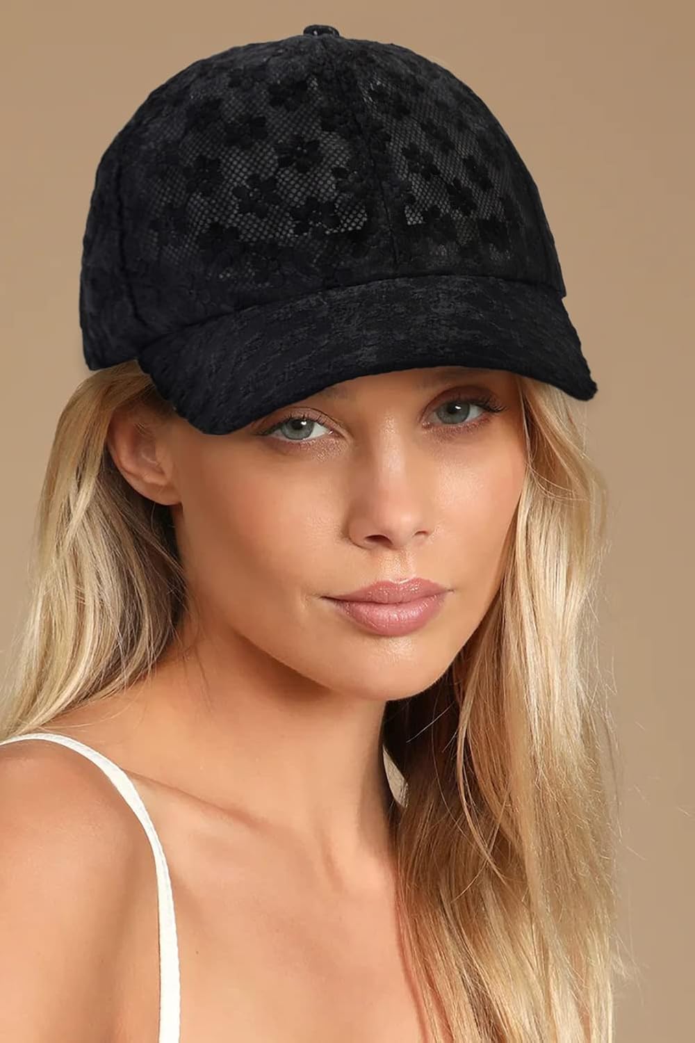 Tidefire Gorras de béisbol de flores pequeñas de encaje para mujer,...