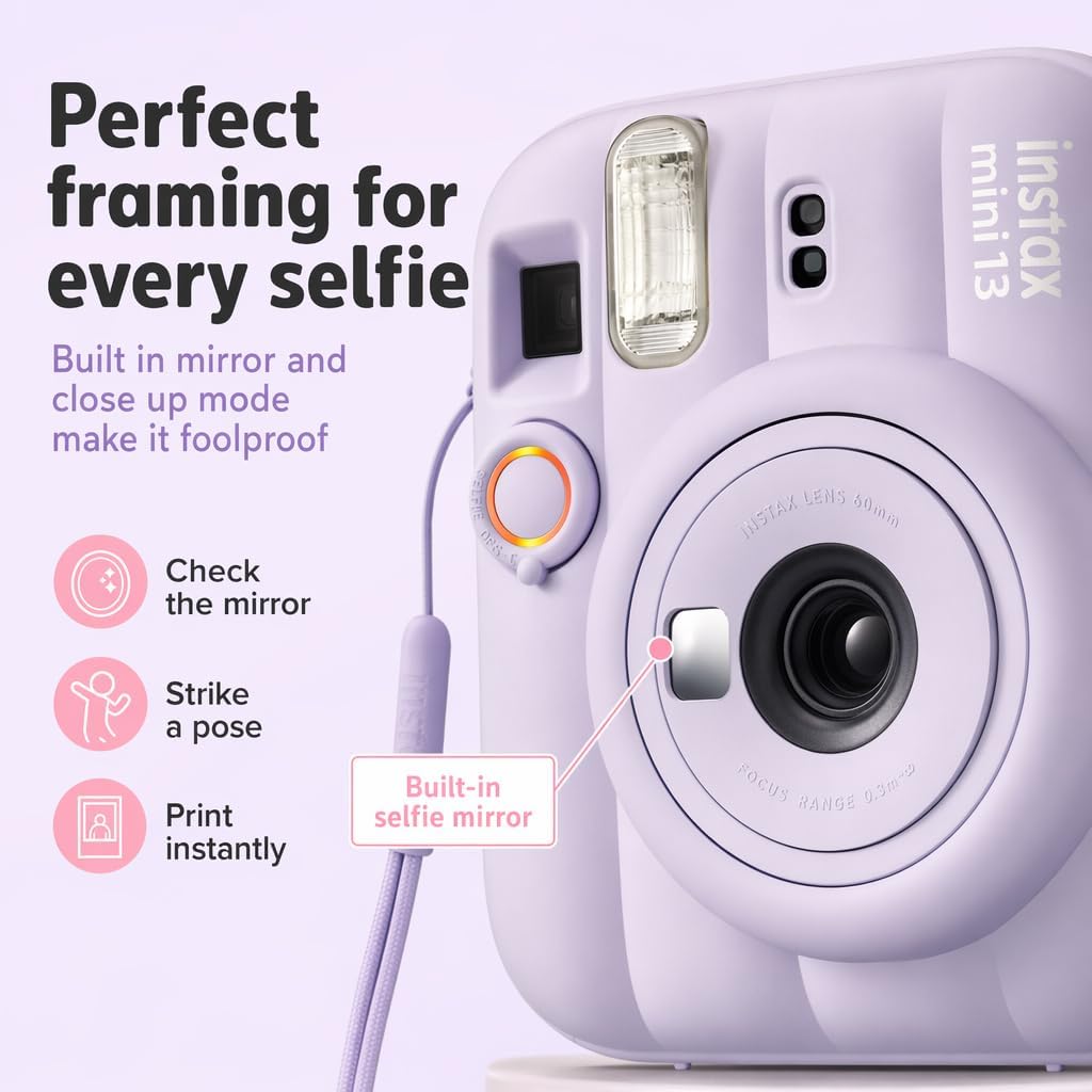Fujifilm Instax Mini 13 - Cámara instantánea azul escarcha + paquet...