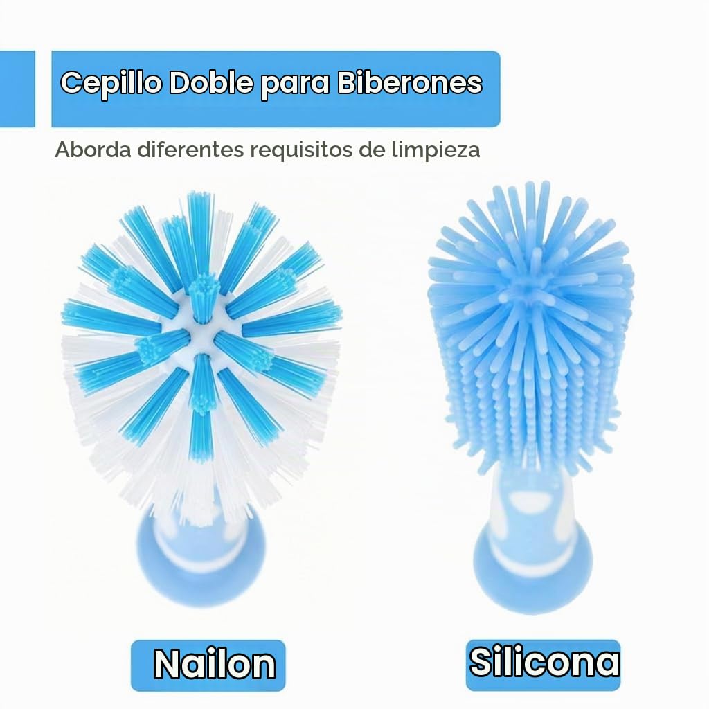 Ariseno Juego de cepillos para biberones 5 en 1, incluye cepillo de...