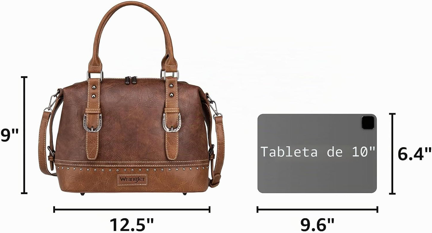 Wrangler Doctor Bag Bolso de mano con asa superior, bolso Hobo de h...