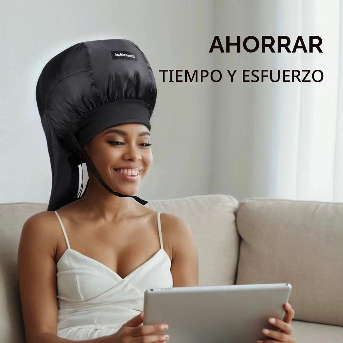 Secador de pelo con capucha, difusor de pelo ideal para cabello riz...